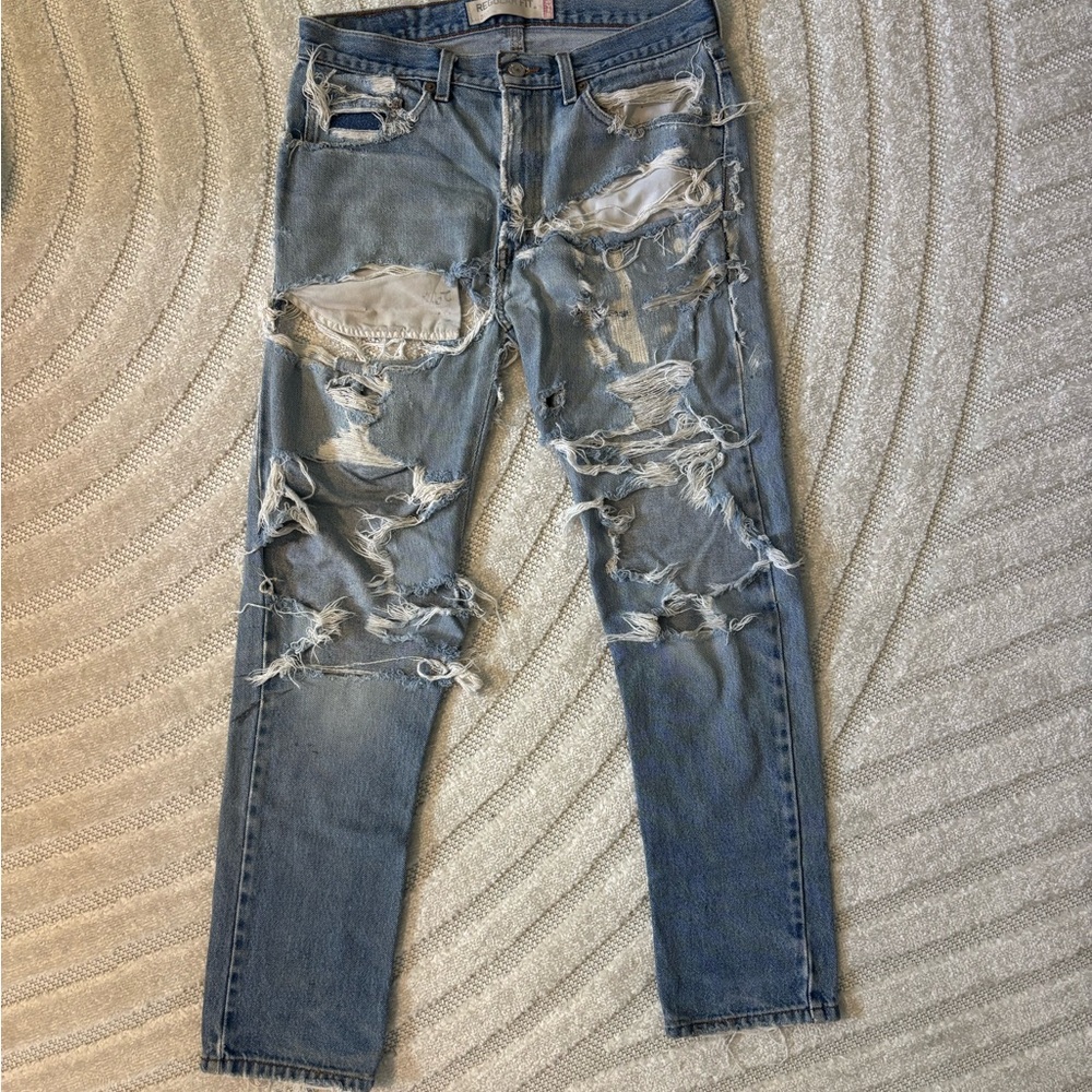 Levi's Ripped Light Blue Skinny Jeans